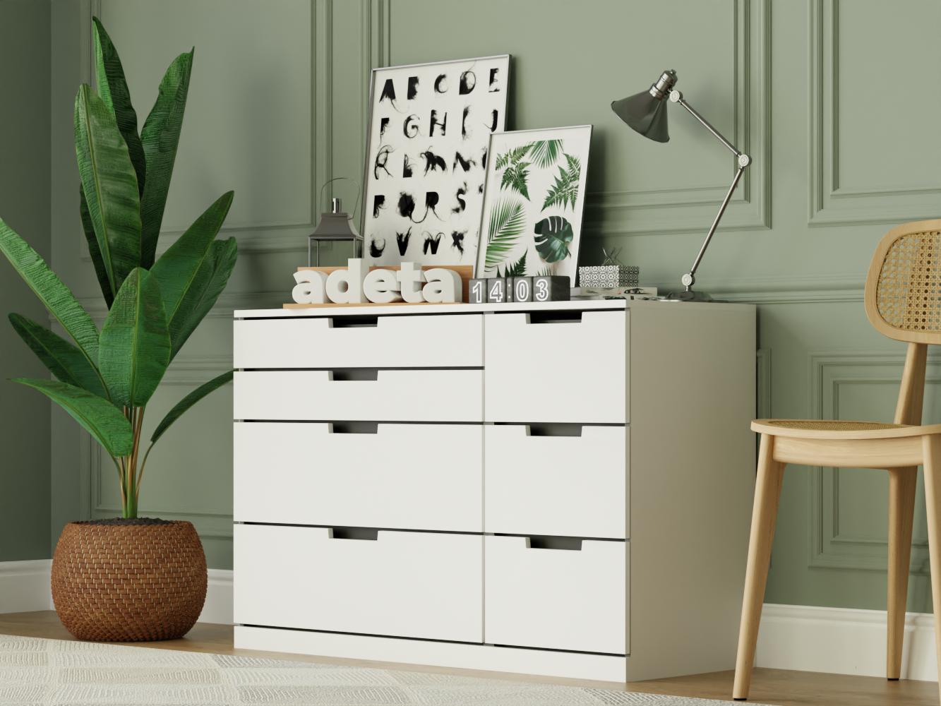 Комод Нордли 33 white ИКЕА (IKEA) изображение товара