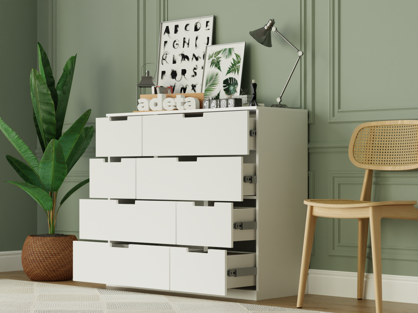 Комод Нордли 29 white ИКЕА (IKEA) изображение товара