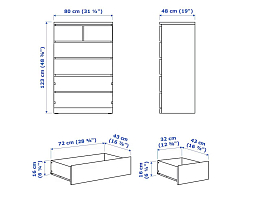 Изображение товара Комод Мальм 26 black ИКЕА (IKEA) на сайте adeta.ru