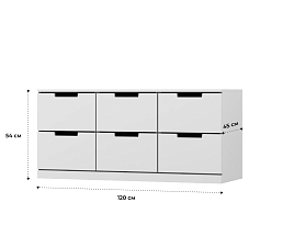 Изображение товара Комод Нордли 23 white ИКЕА (IKEA) на сайте adeta.ru